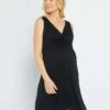 Vestido Vaporoso Premamá - Negro -TrendyModa Ventas vestido vaporoso premama negro zr549 3 frb1