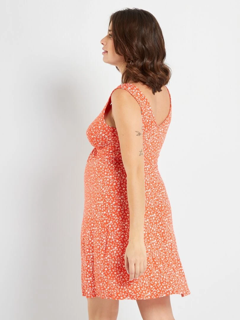 Vestido Vaporoso Premamá - ROJO 5 Vestido Vaporoso Premamá - ROJO - Imagen 3