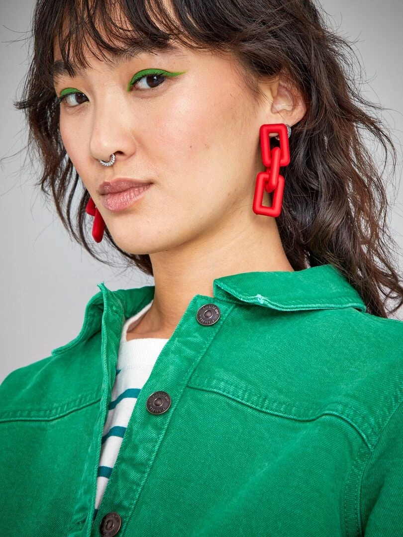 Vestido Vaquero Con Cinturón - Verde Flúor 7 Vestido Vaquero Con Cinturón - Verde Flúor - Imagen 5