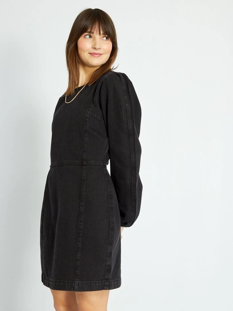 Vestido Vaquero - NEGRO 3 Vestido Vaquero - NEGRO