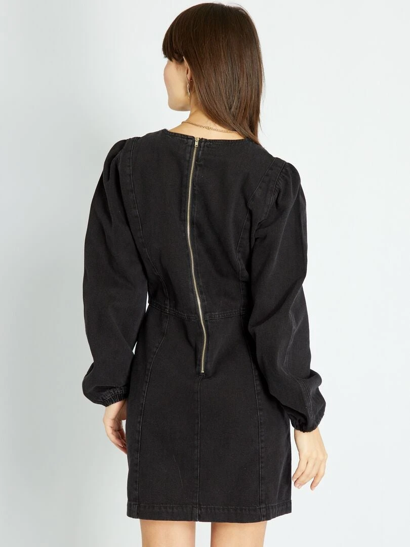 Vestido Vaquero - NEGRO 6 Vestido Vaquero - NEGRO - Imagen 4